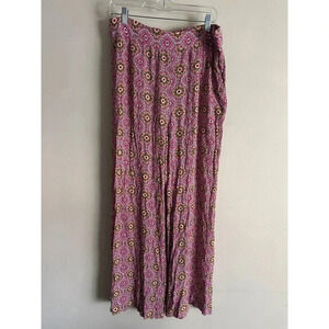 Boden Floral Gauze Wide Leg Pull On Pants Womens size 12R
